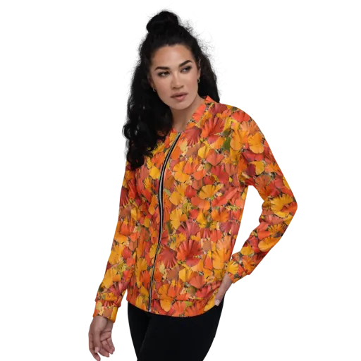 Autumn Ember on a Bomber Jacket