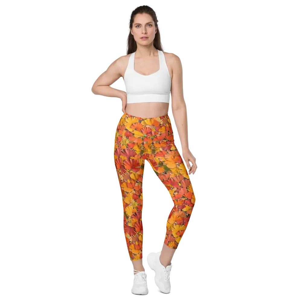 Autumn Ember on Leggings with Pockets — Front