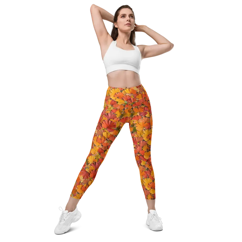 Autumn Ember on Leggings with Pockets — Front