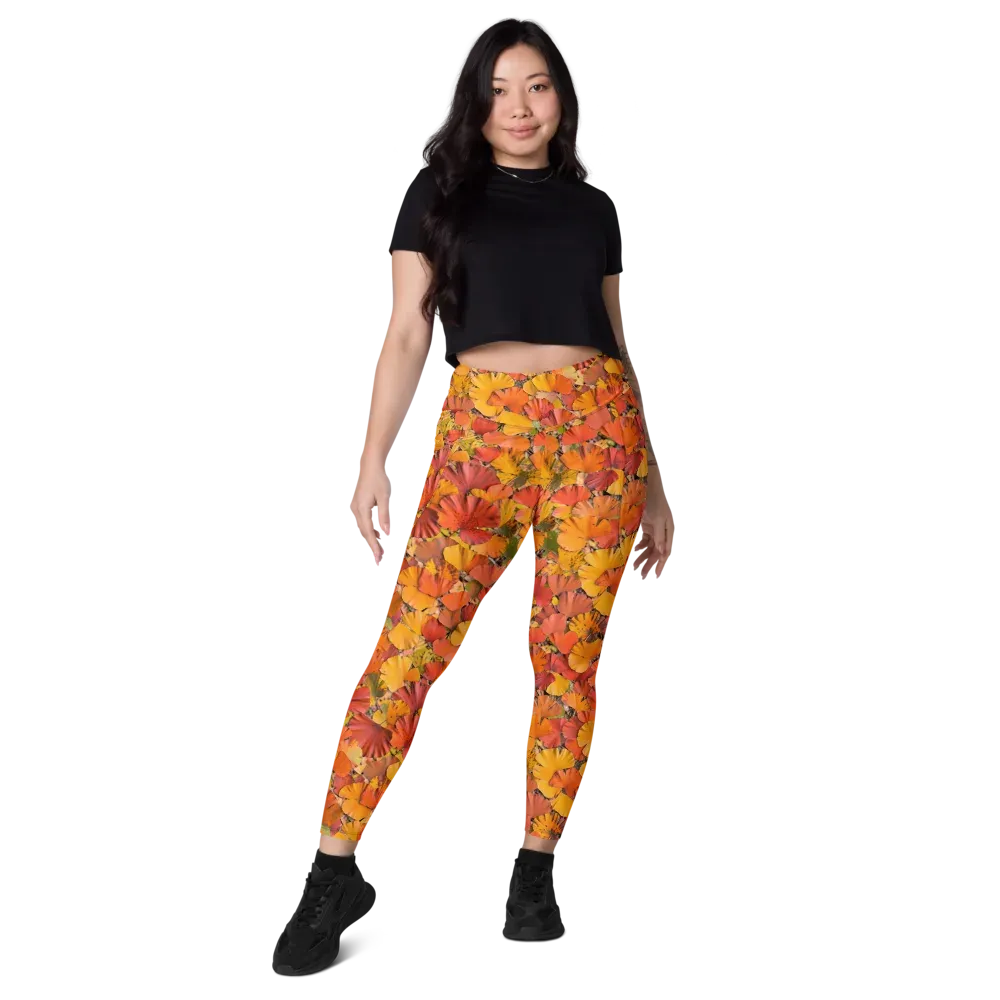 Autumn Ember on Leggings with Pockets — Front