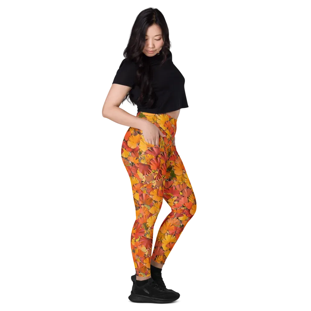 Autumn Ember on Leggings with Pockets — Right