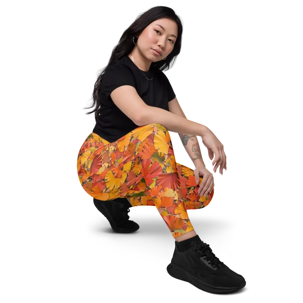 Autumn Ember on Leggings with Pockets — Right Front