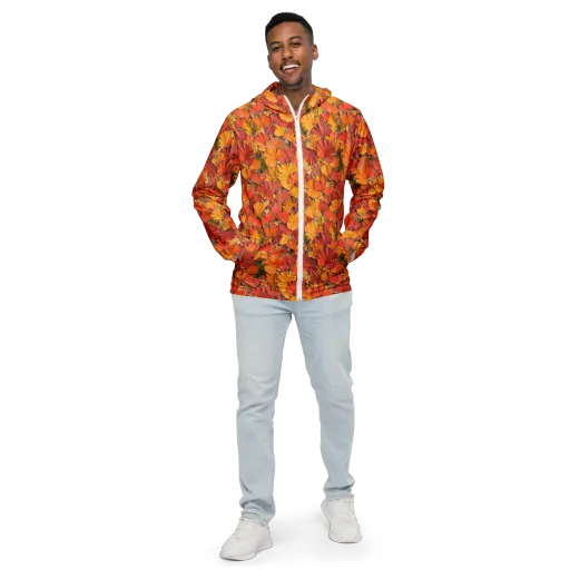 Autumn Ember on a Men's Windbreaker