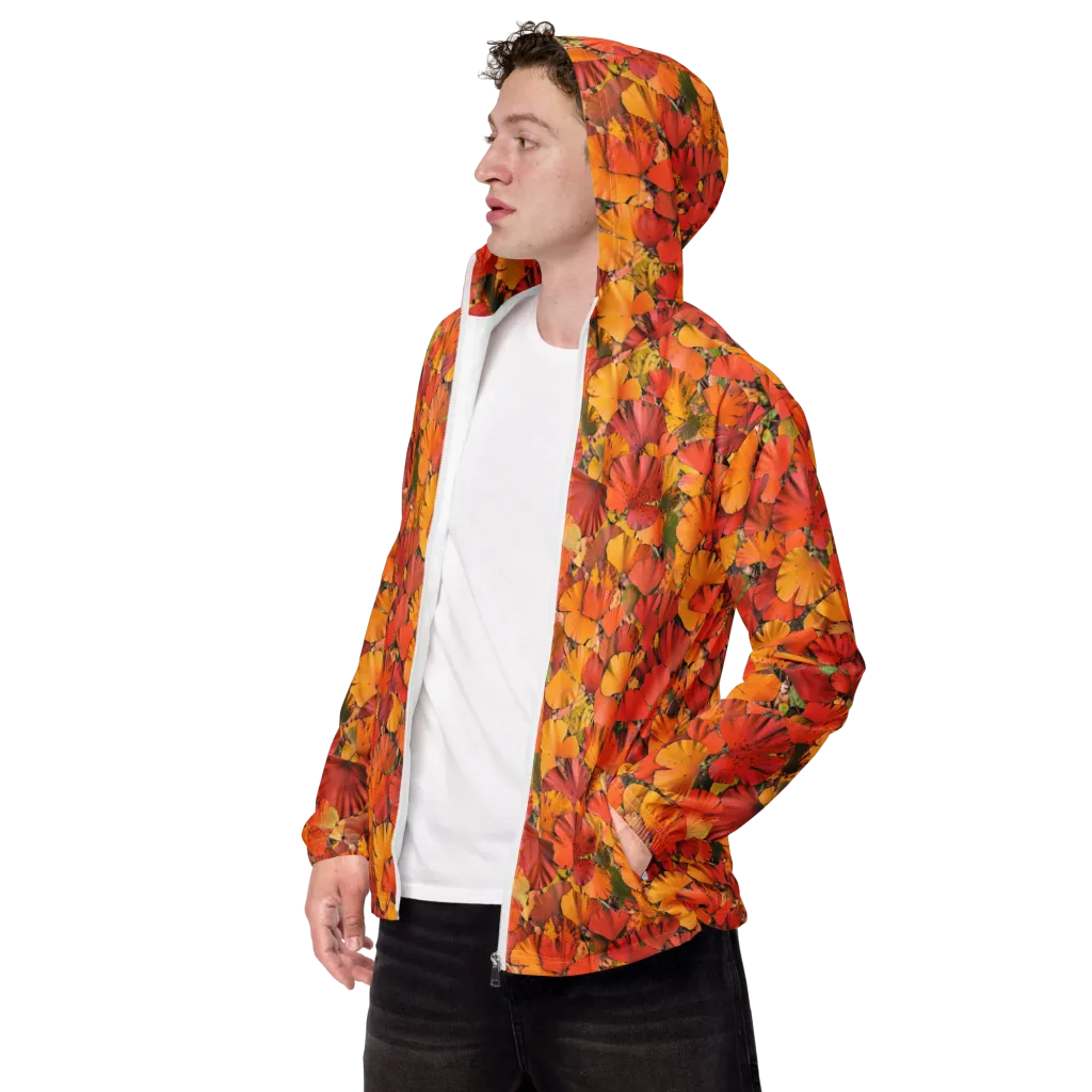 Autumn Ember on Men's Windbreaker — Left Front