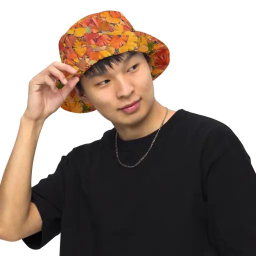 Autumn Ember on a Reversible Bucket Hat