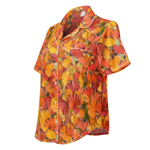 Autumn Ember on a Women's Short Sleeve Pajama Top