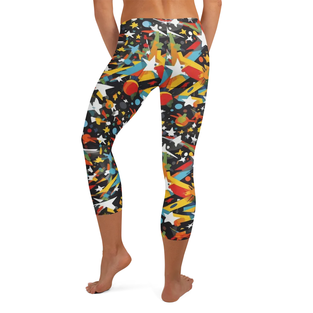 Starburst Orbit on Capri Leggings — Back