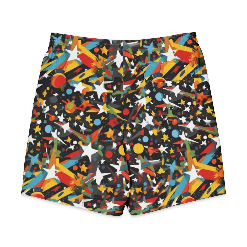 Starburst Orbit on Men's Board Shorts — Back