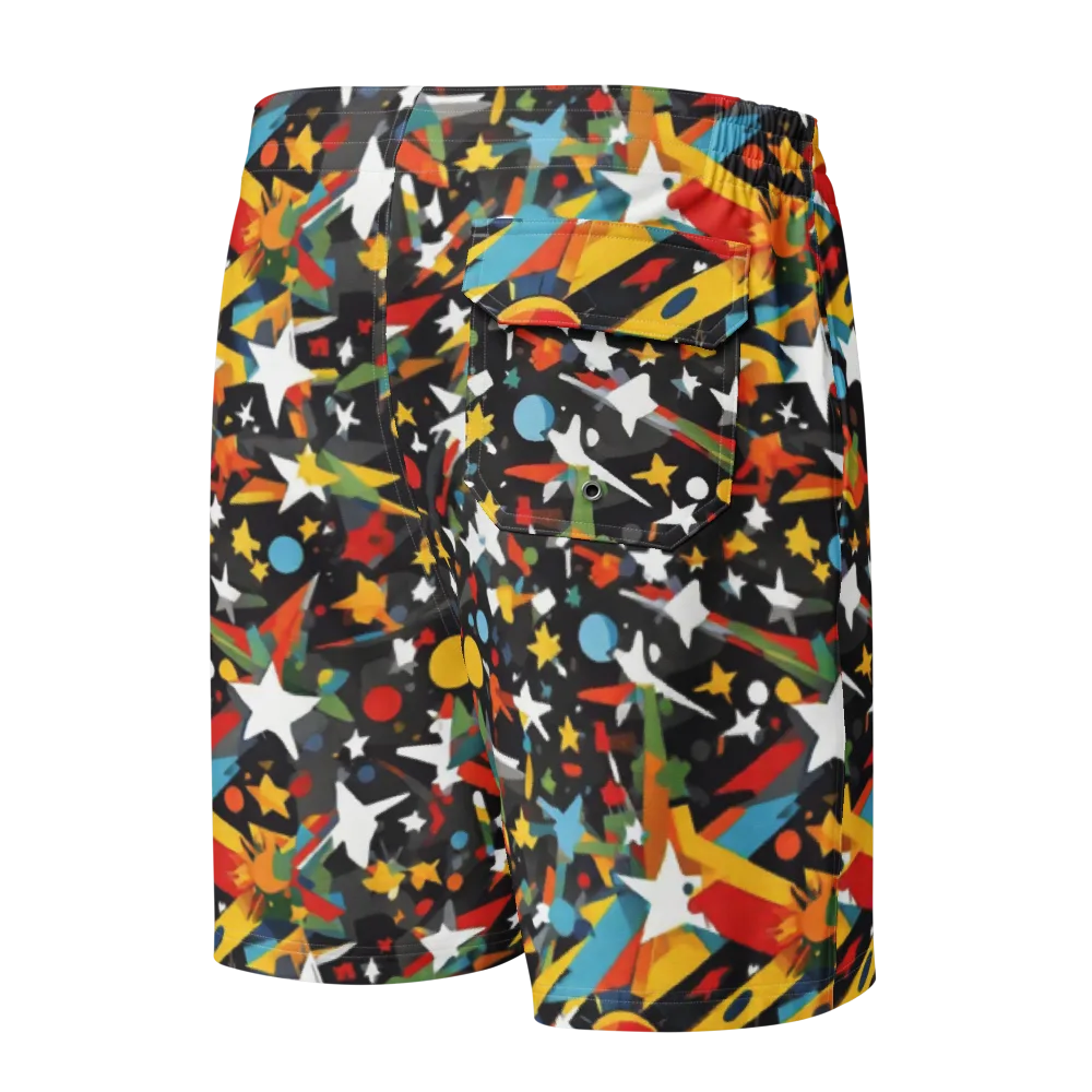Starburst Orbit on Men's Board Shorts — Back