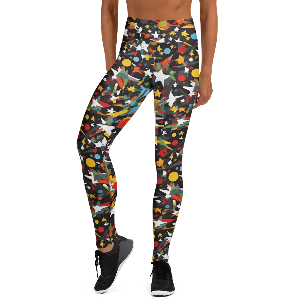 Starburst Orbit on Yoga Leggings — Front