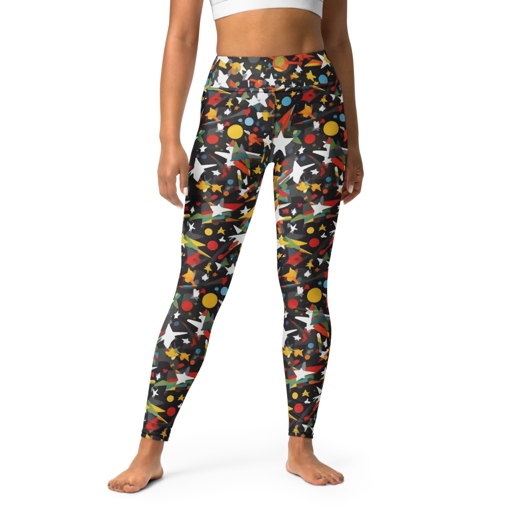Starburst Orbit on Yoga Leggings — Front
