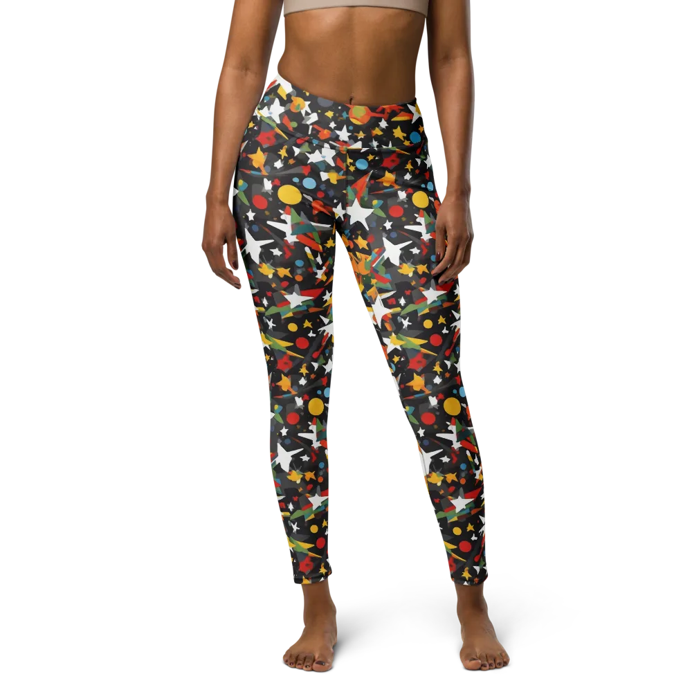 Starburst Orbit on Yoga Leggings — Front