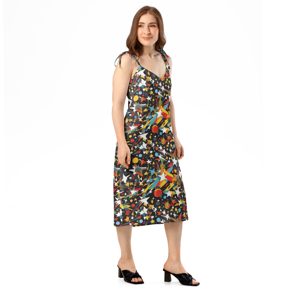 Starburst Orbit on Slip Dress — Right Front