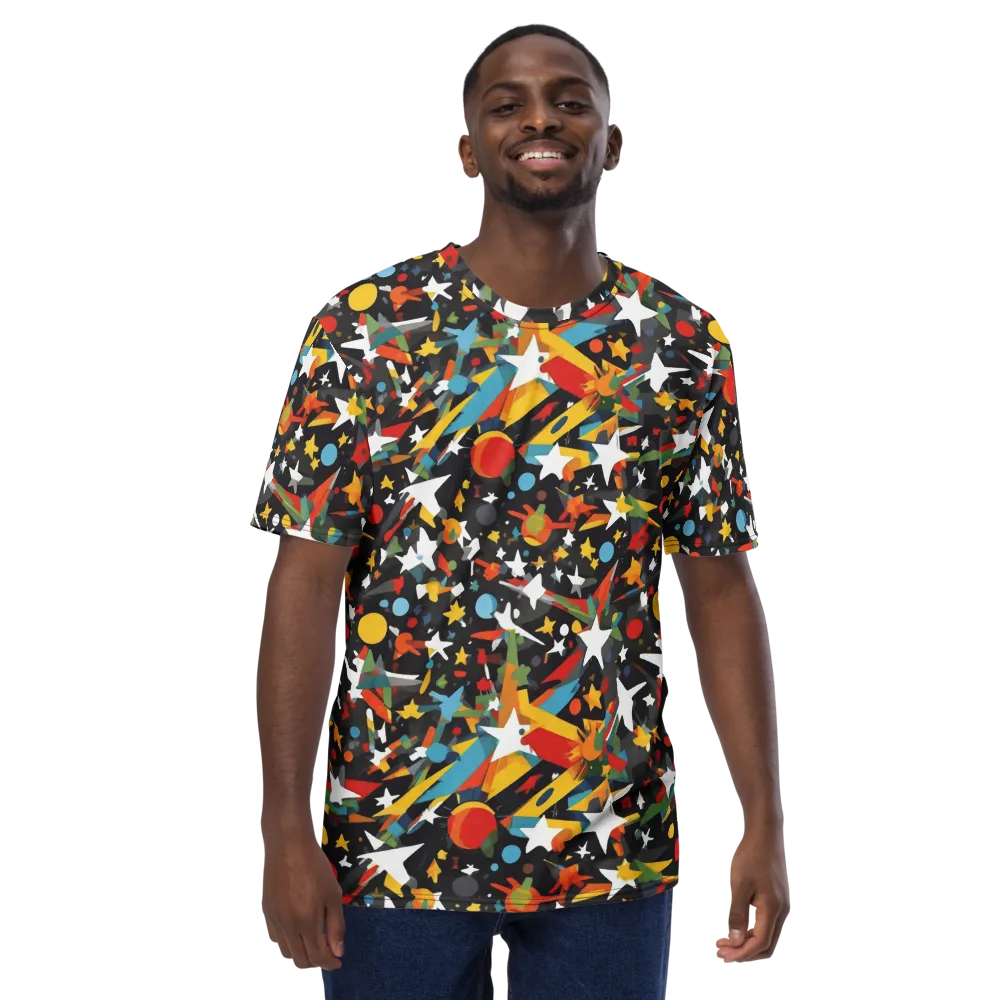 Starburst Orbit on Men's Crew Neck T-Shirt — Front