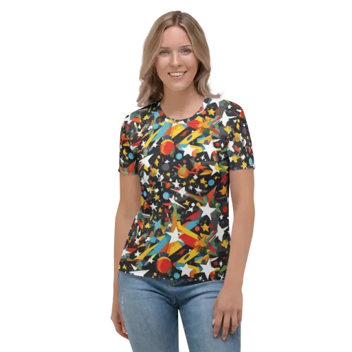 Starburst Orbit on a Women's Crew Neck T-Shirt