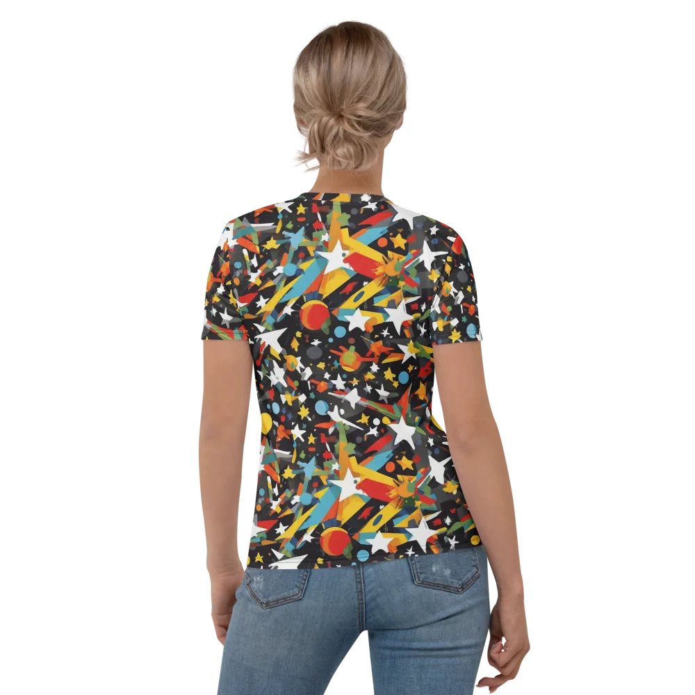 Starburst Orbit on Women's Crew Neck T-Shirt — Back