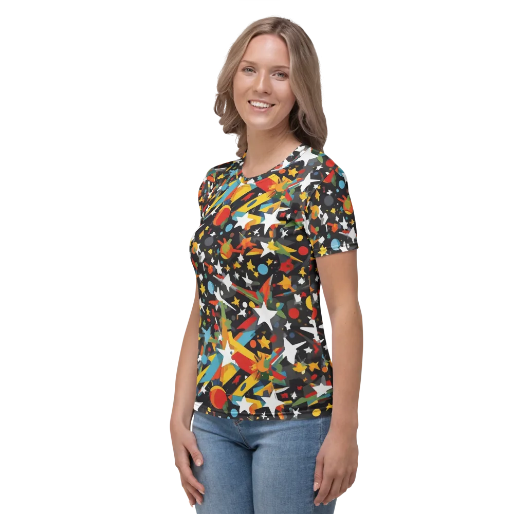 Starburst Orbit on Women's Crew Neck T-Shirt — Left