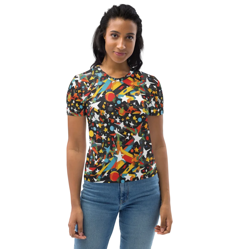 Starburst Orbit on Women's Crew Neck T-Shirt — Front