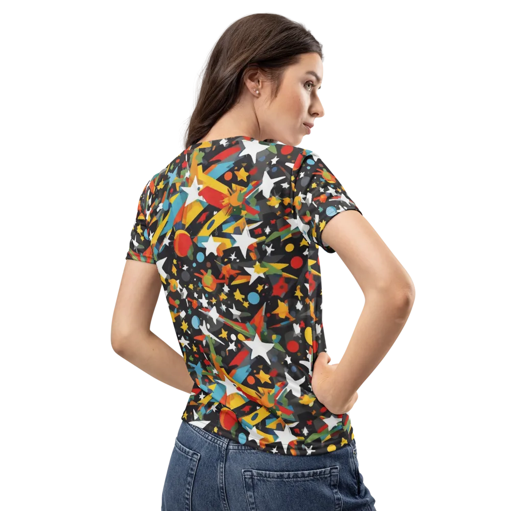 Starburst Orbit on Women's Crew Neck T-Shirt — Back