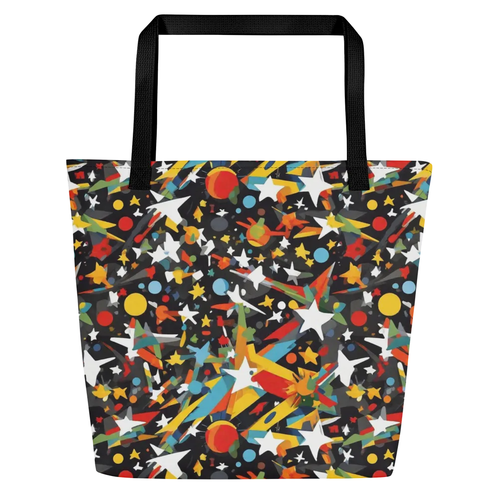 Starburst Orbit on Large Tote Bag W/ Pocket — Front