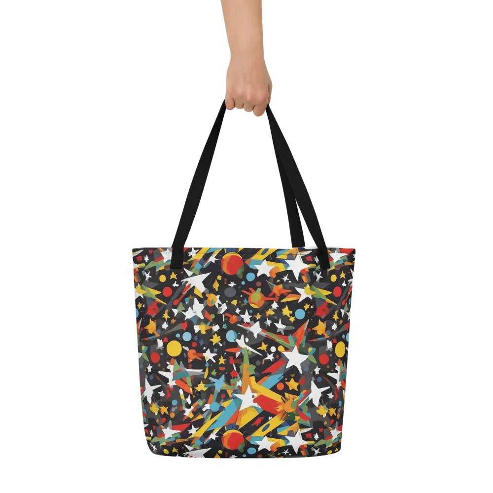 Starburst Orbit on Large Tote Bag W/ Pocket — Front