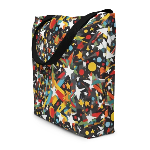 Starburst Orbit on a Large Tote Bag W/ Pocket