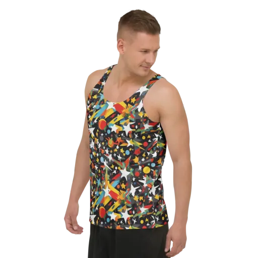 Starburst Orbit on a Men's Tank Top