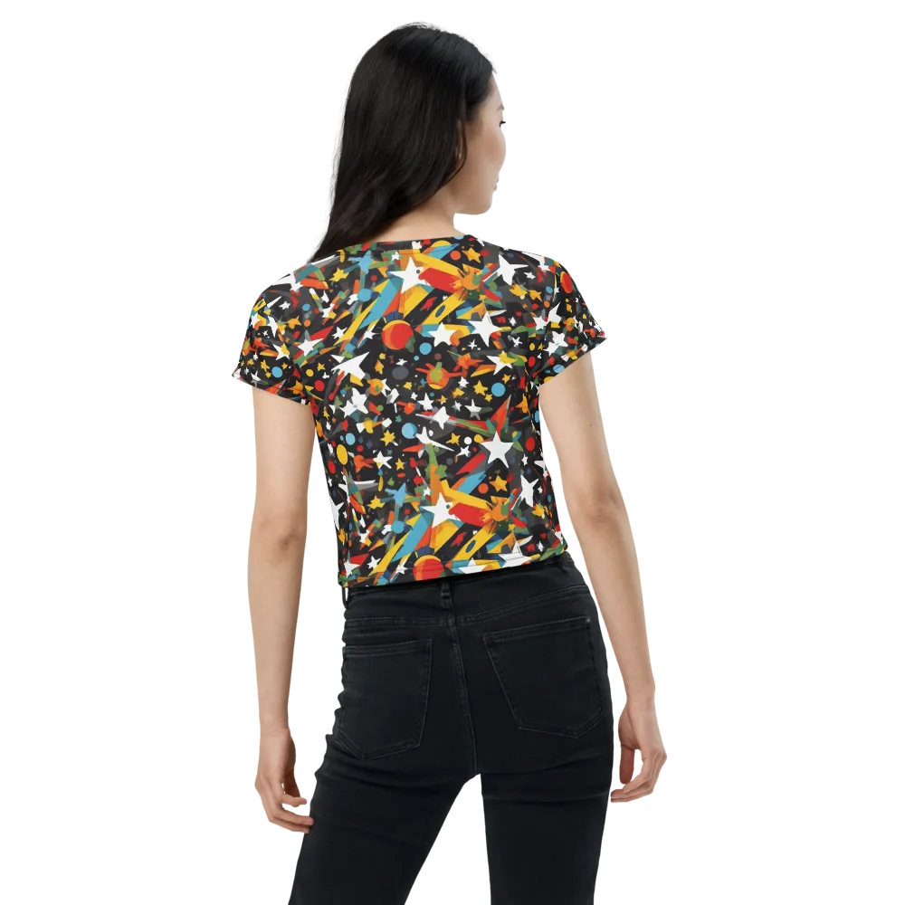 Starburst Orbit on Crop Tee — Back