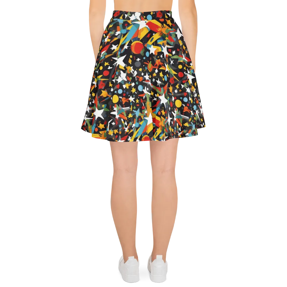 Starburst Orbit on Skater Skirt — Back