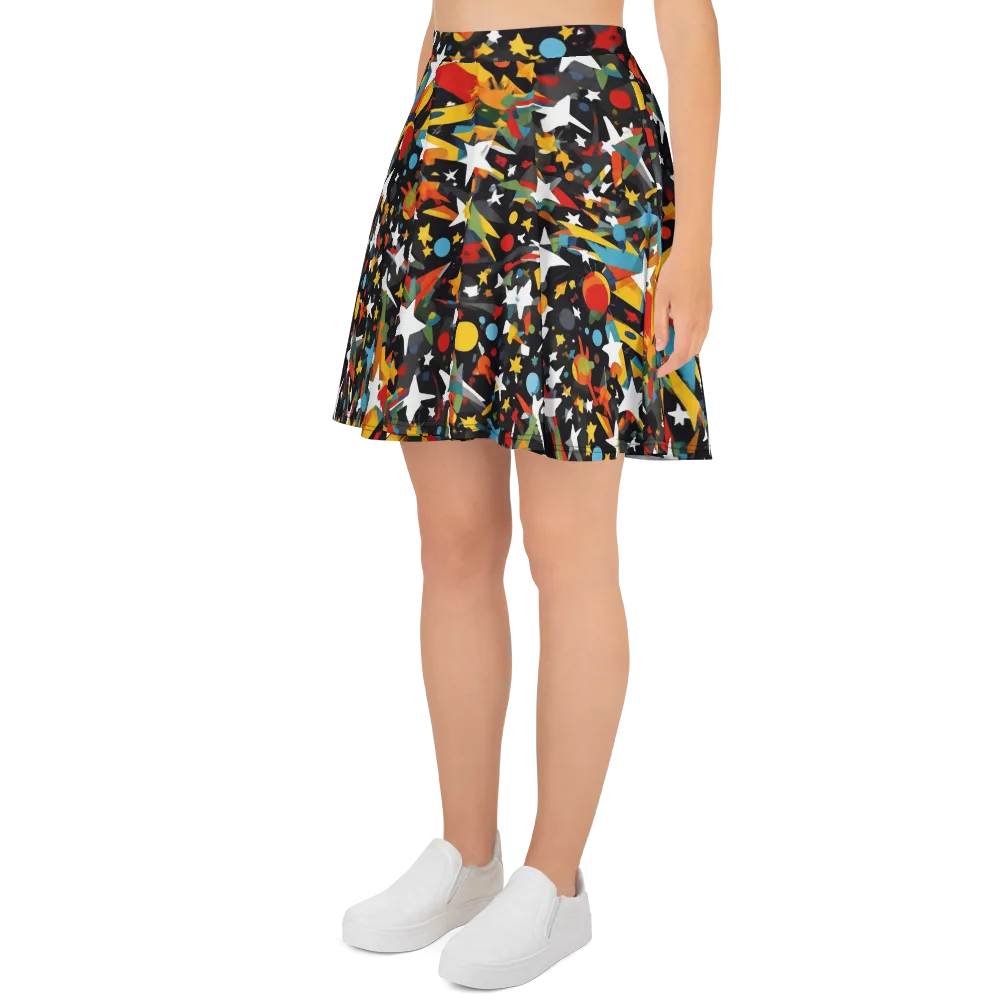 Starburst Orbit on Skater Skirt — Left