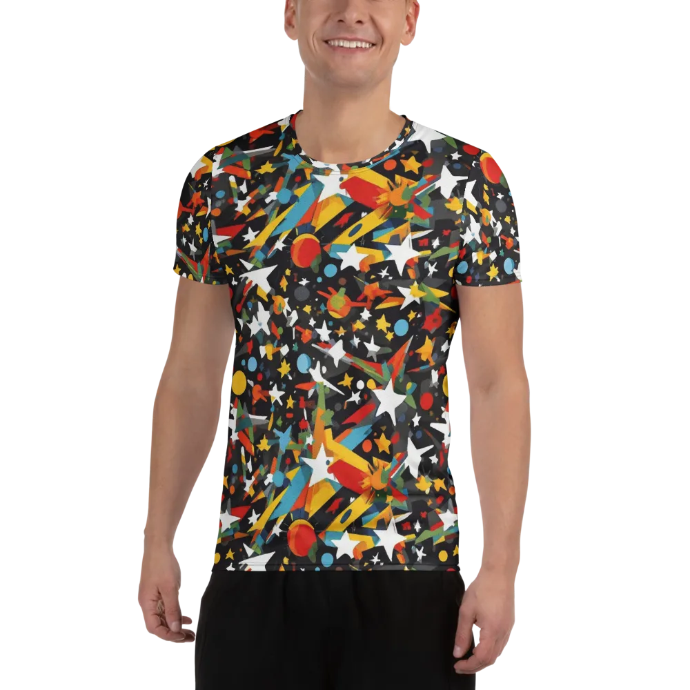 Starburst Orbit on Men's Athletic T-Shirt — Front