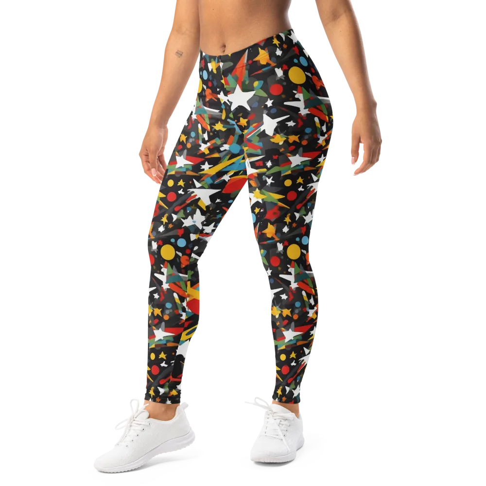 Starburst Orbit on Leggings — Left Front