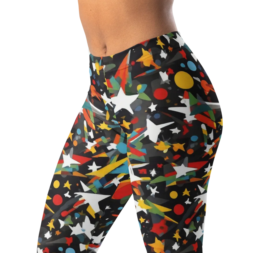 Starburst Orbit on Leggings — Left Front