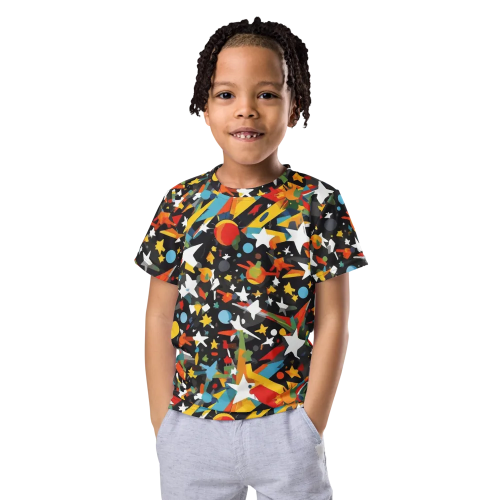 Starburst Orbit on Kids Crew Neck T-Shirt — Front