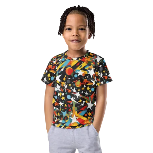 Starburst Orbit on a Kids Crew Neck T-Shirt