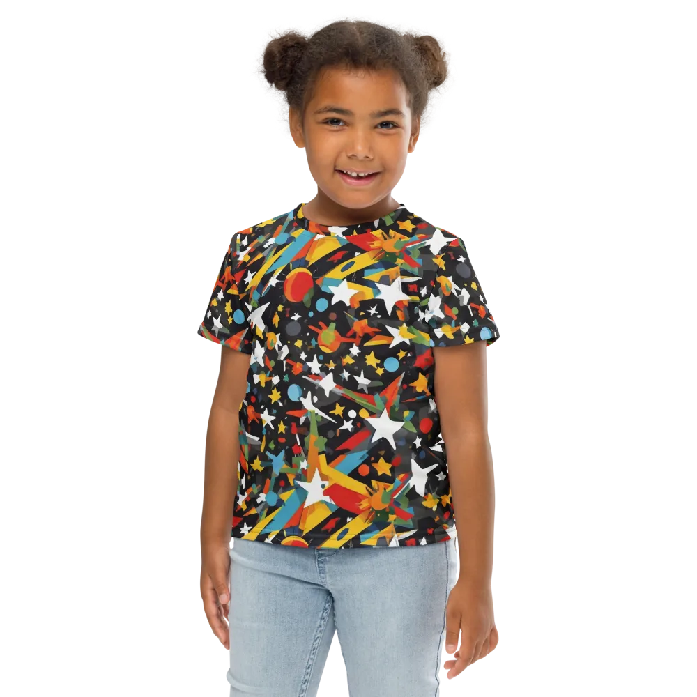 Starburst Orbit on Kids Crew Neck T-Shirt — Front