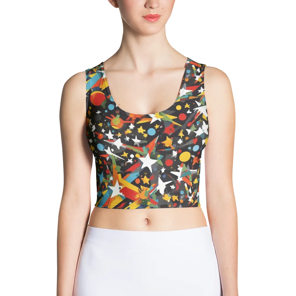 Starburst Orbit on Crop Top — Front