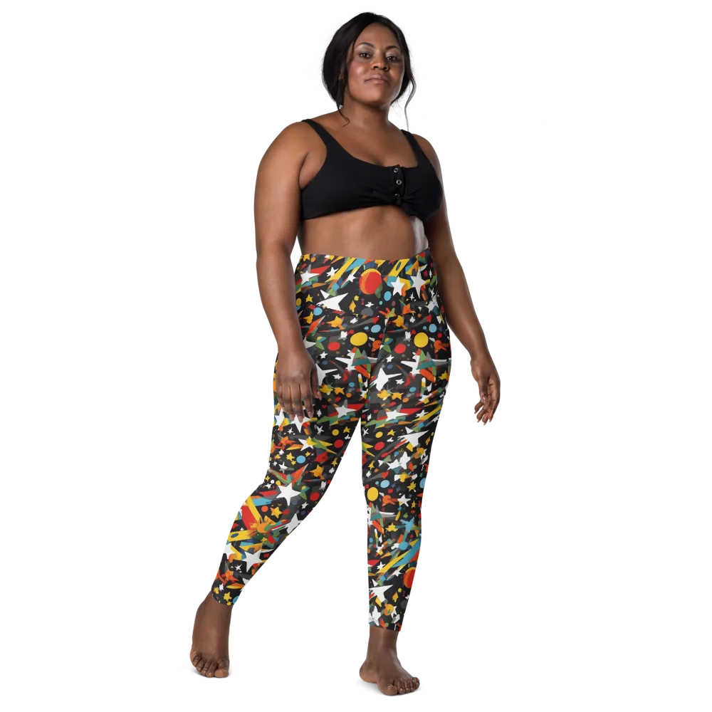Starburst Orbit on Leggings with Pockets — Front