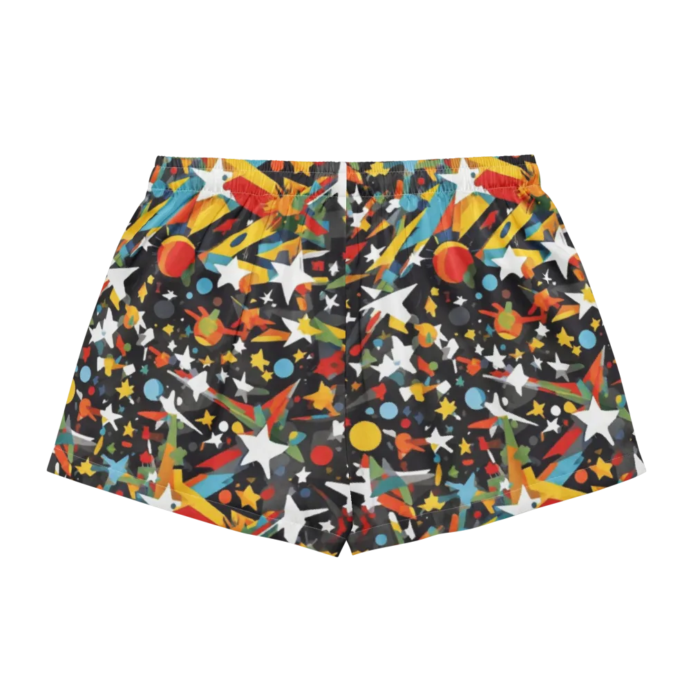 Starburst Orbit on Women's Pajama Shorts — Back