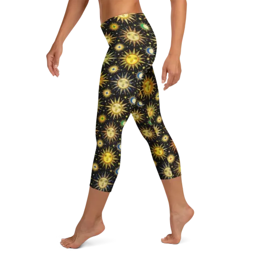 Celestial Masquerade on a Capri Leggings