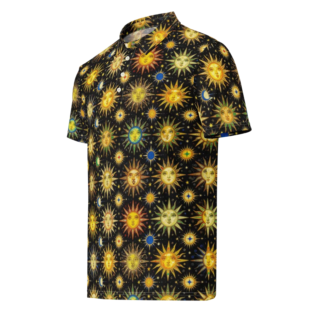 Celestial Masquerade on Men's Slim Fit Polo Shirt — Left Front