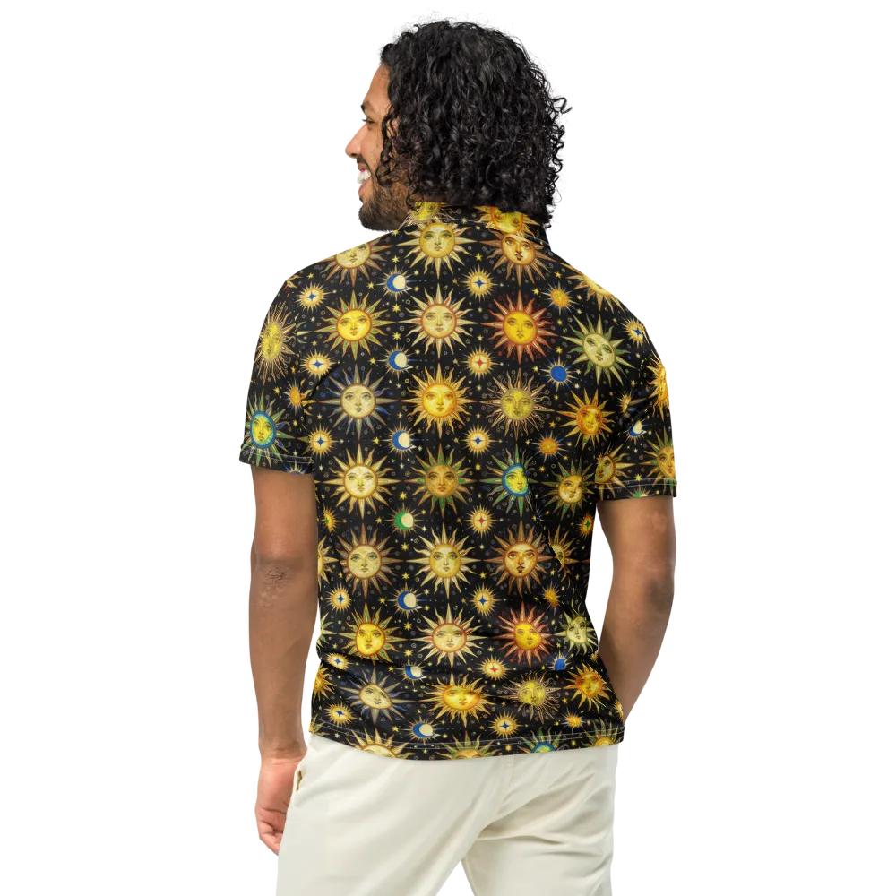 Celestial Masquerade on Men's Slim Fit Polo Shirt — Back