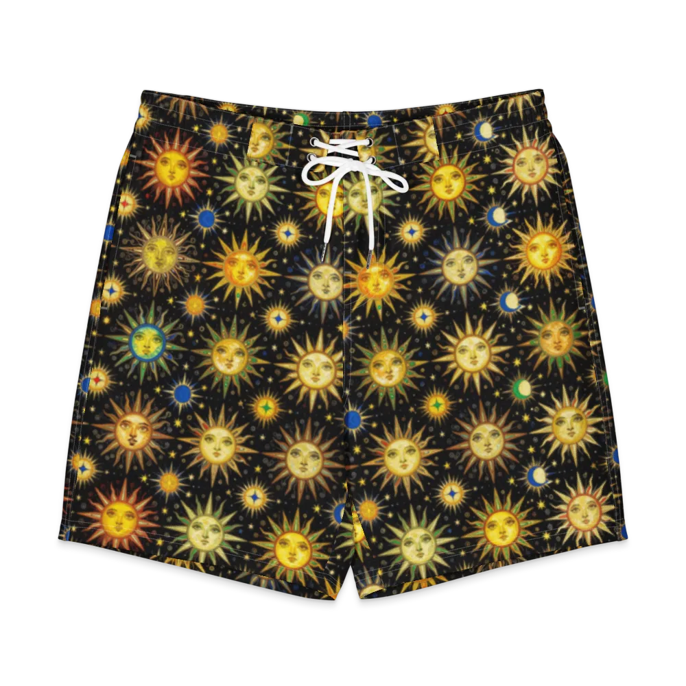 Celestial Masquerade on Men's Board Shorts — Front