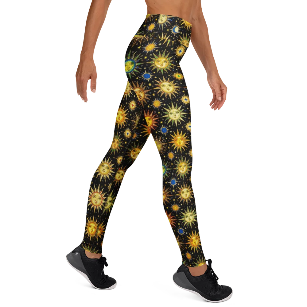 Celestial Masquerade on Yoga Leggings — Right