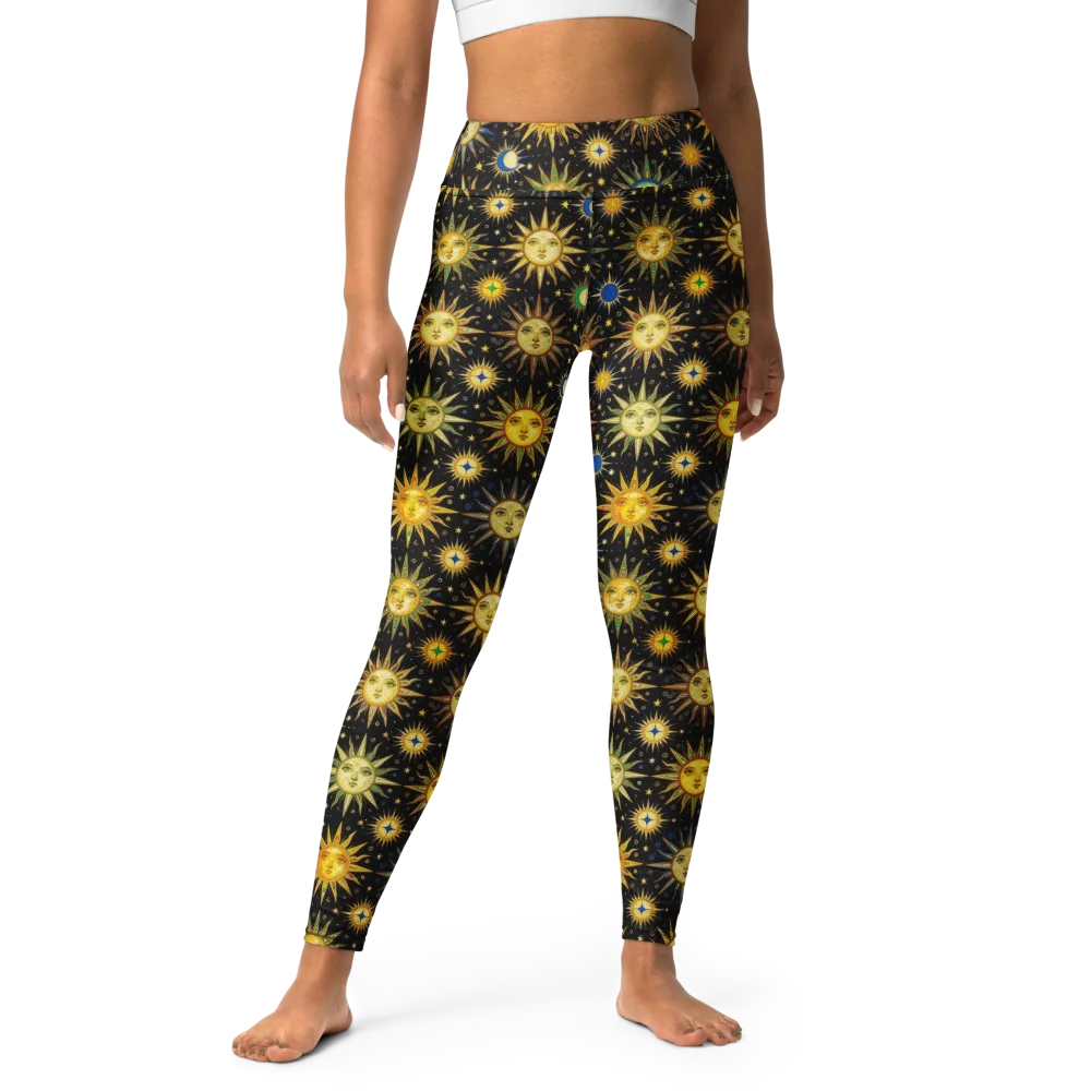 Celestial Masquerade on Yoga Leggings — Front