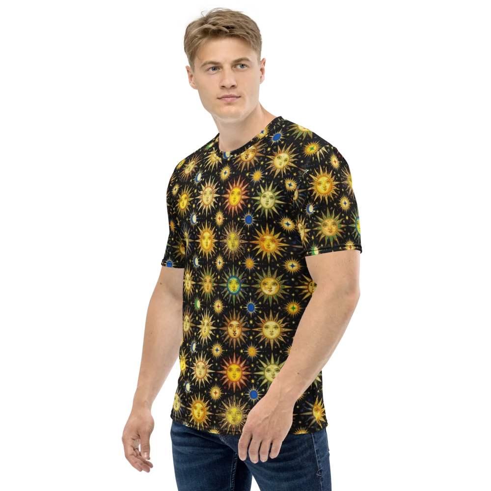 Celestial Masquerade on Men's Crew Neck T-Shirt — Left
