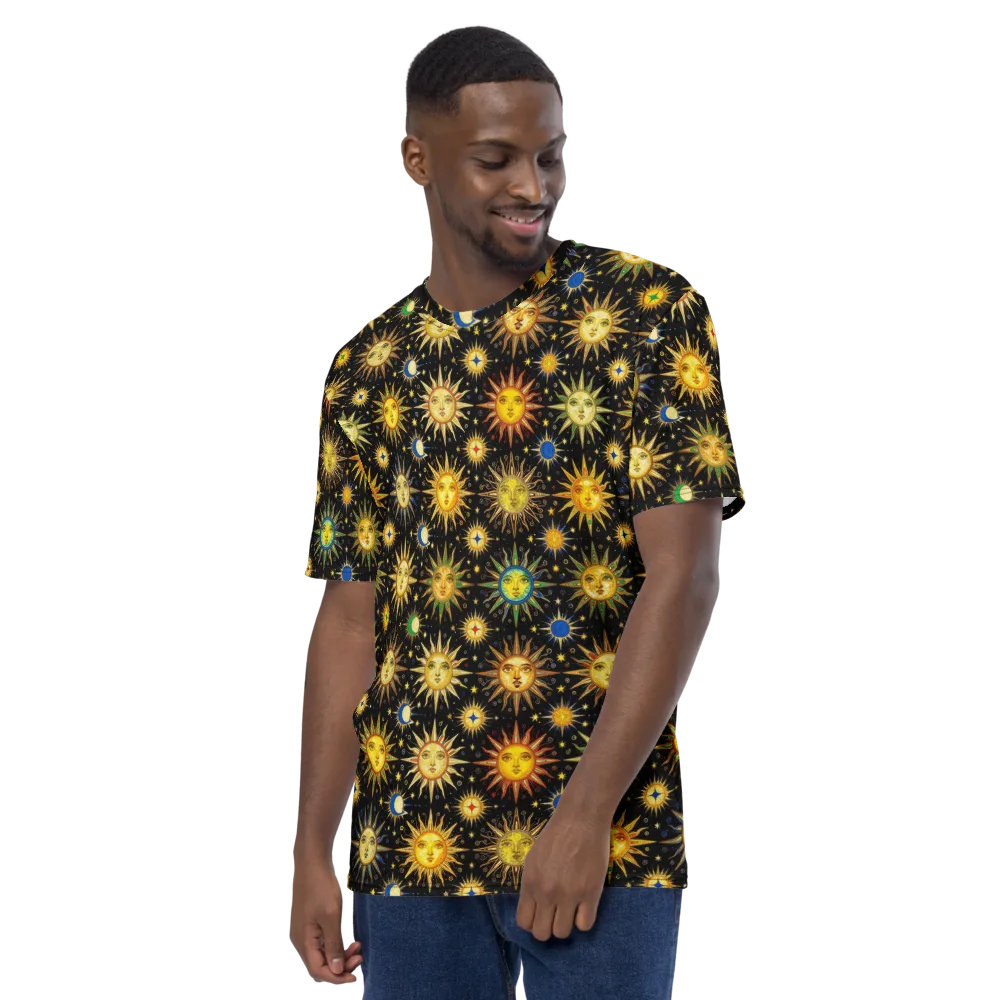 Celestial Masquerade on Men's Crew Neck T-Shirt — Left