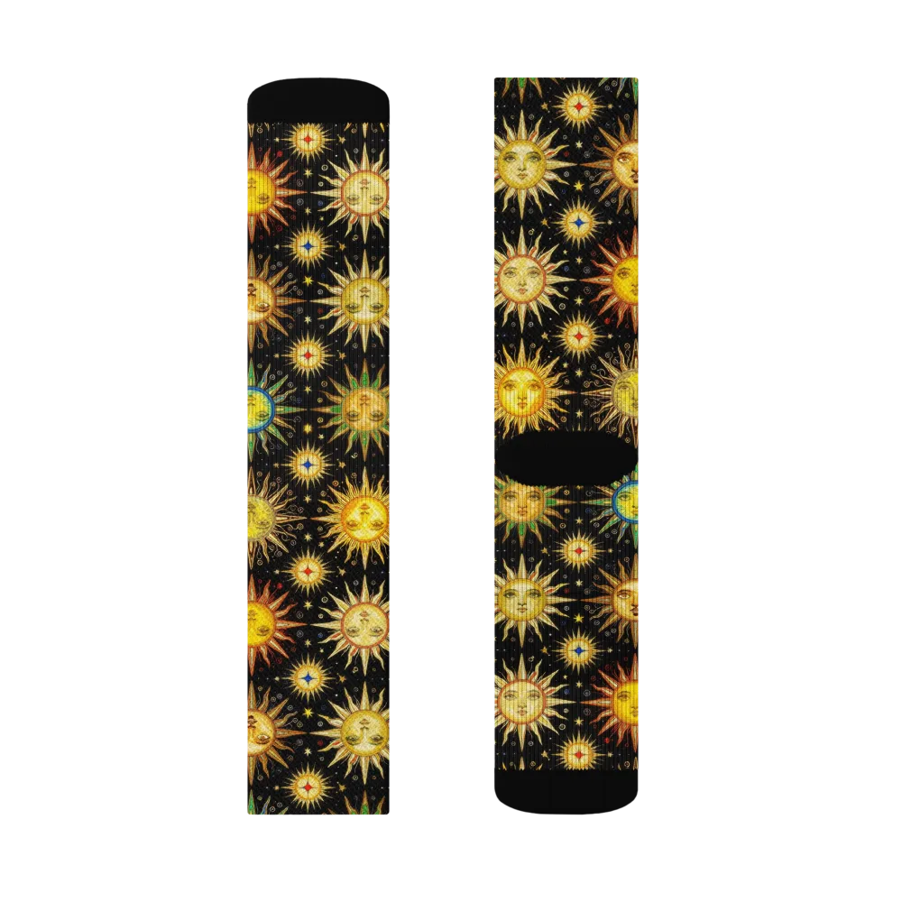Celestial Masquerade on Socks — Left Sock