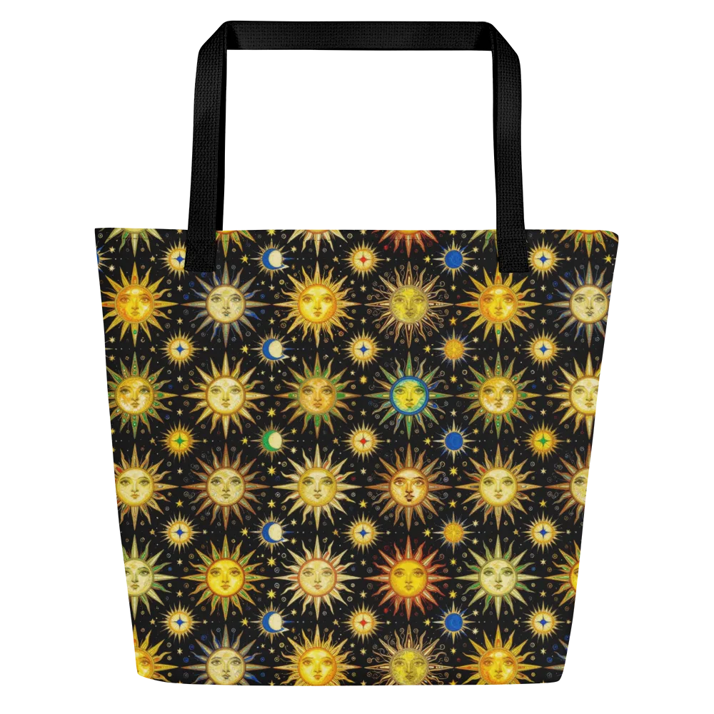 Celestial Masquerade on Large Tote Bag W/ Pocket — Front