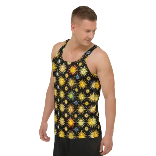 Celestial Masquerade on a Men's Tank Top